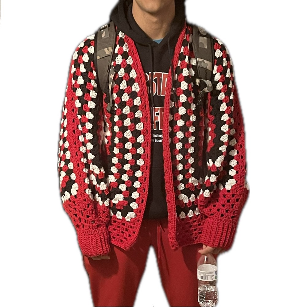 Host Pick Cardigan Crochet Hexagon Granny Unisex Oversized fit OS fits most - Picture 8 of 8